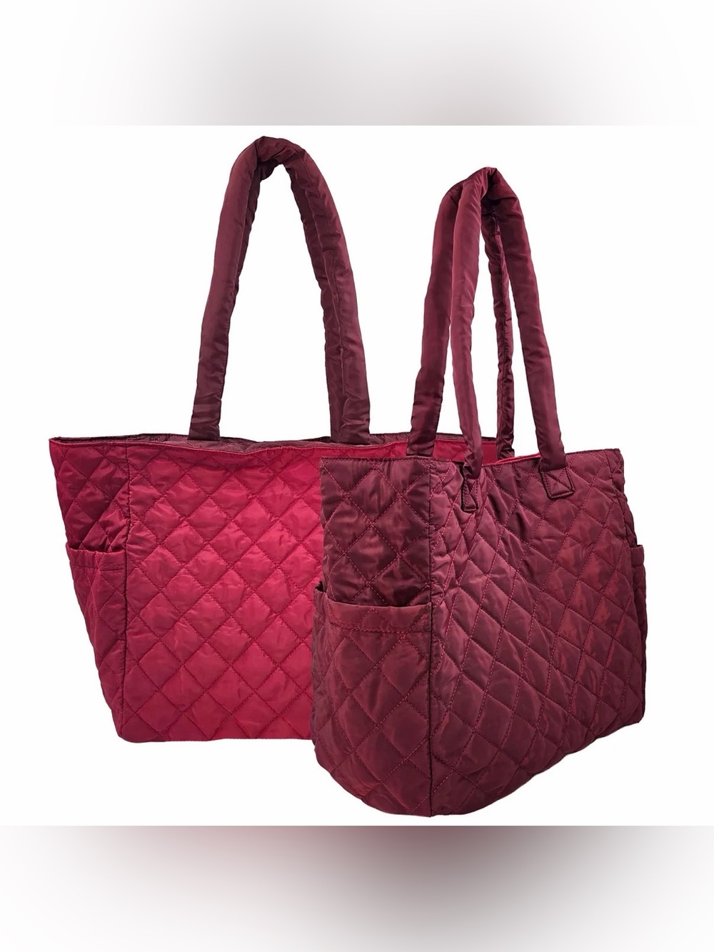 NEW - K. Carroll - Riva Oversized Reversible
Tote - Brick Red & Dark Red